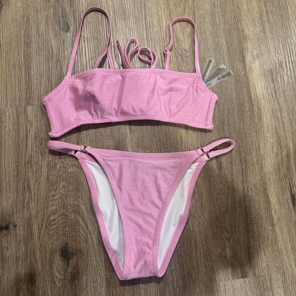 Victoria's Secret Shimmer Pink Bikini LARGE